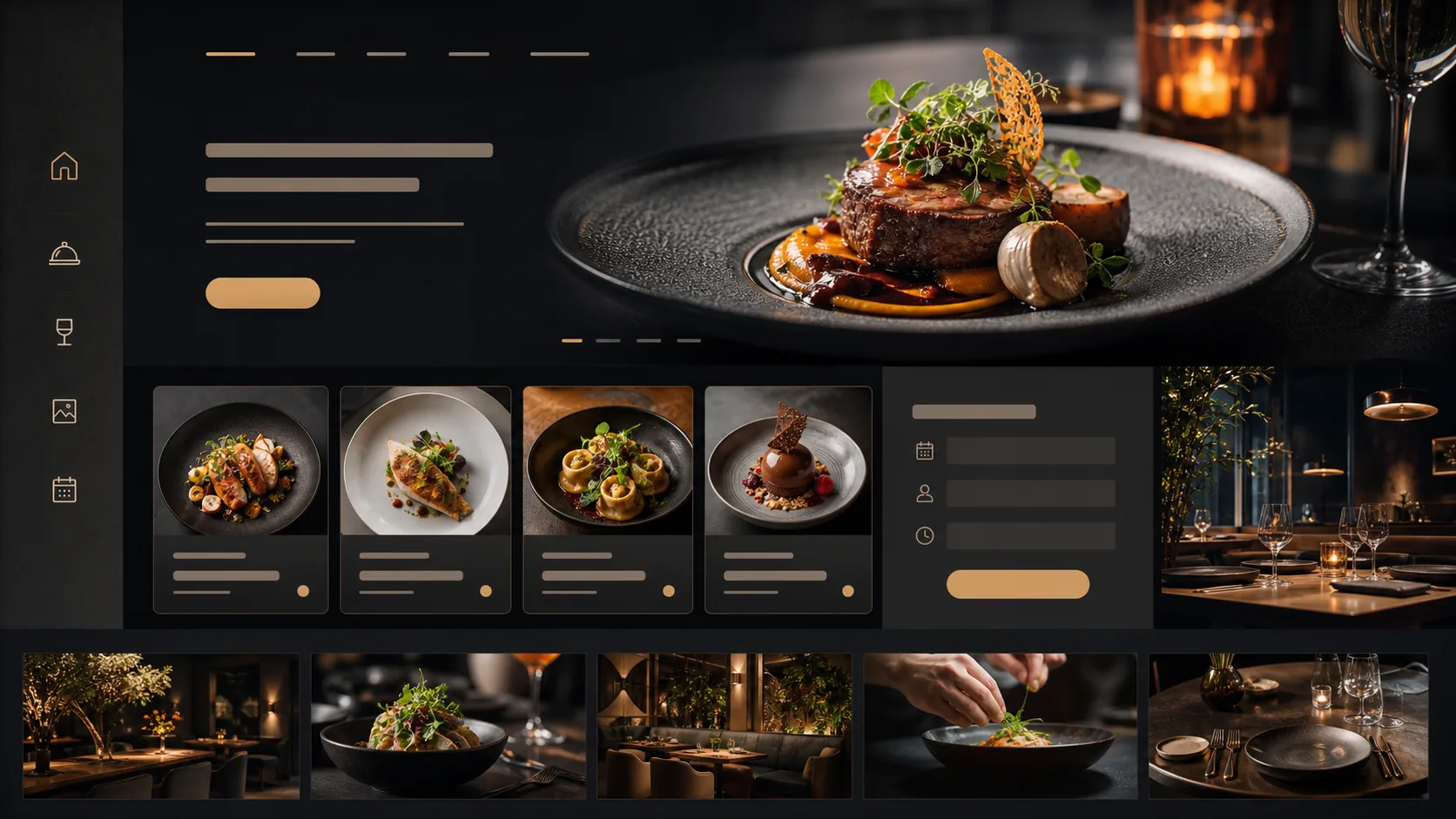 Restaurant website concept preview